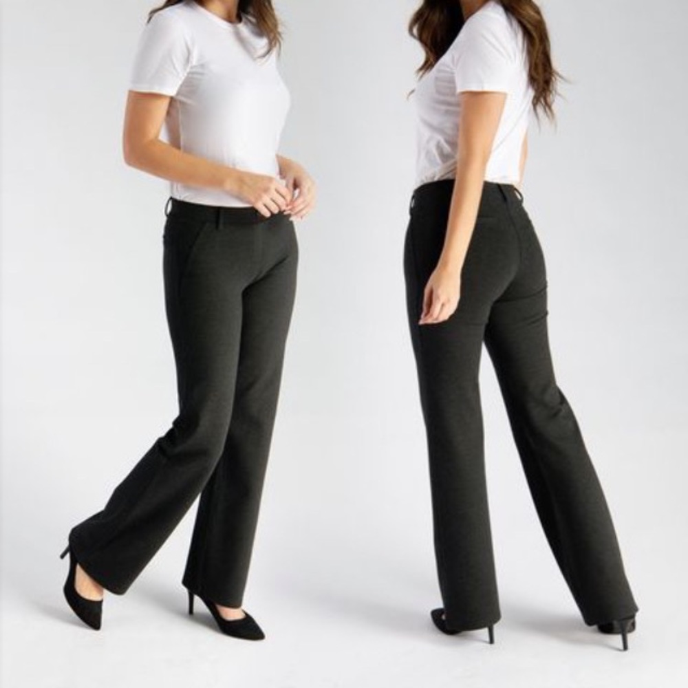 Betabrand charcoal dress yoga pants. Sz Small long